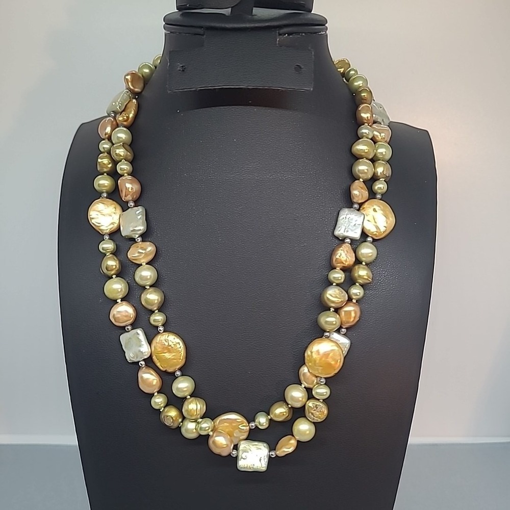 LUC Lucas Lameth Necklace Cultured Freshwater Pearl Sterling Silver 925